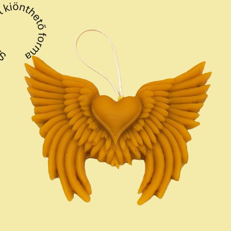 Szárnyaló szív akasztós dísz szilikon öntőforma – Profiszilikon