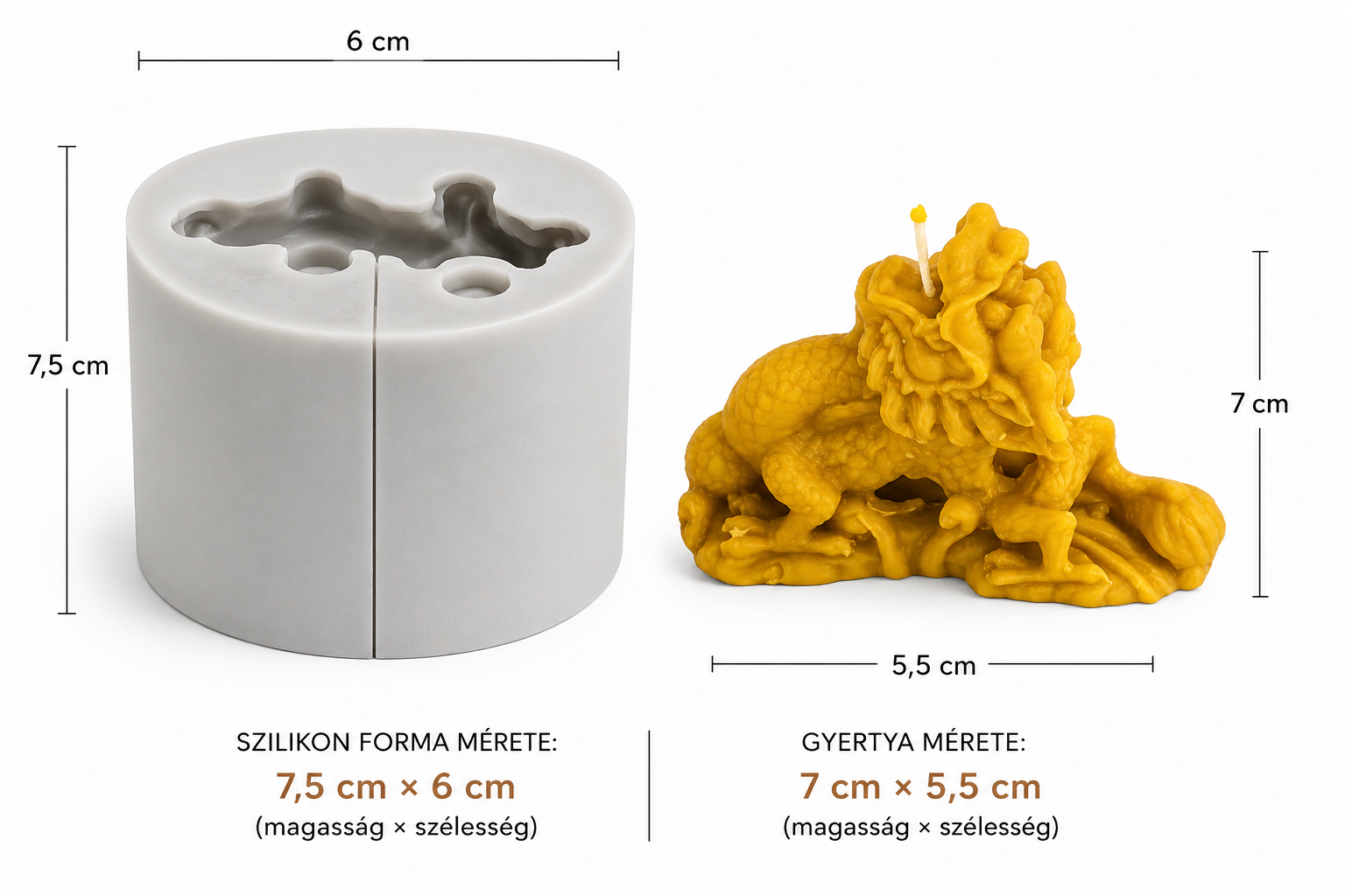 Sárkány szilikon gyertyaöntő forma - Profiszilikon Sárkány szilikon gyertyaöntő forma - Profiszilikon