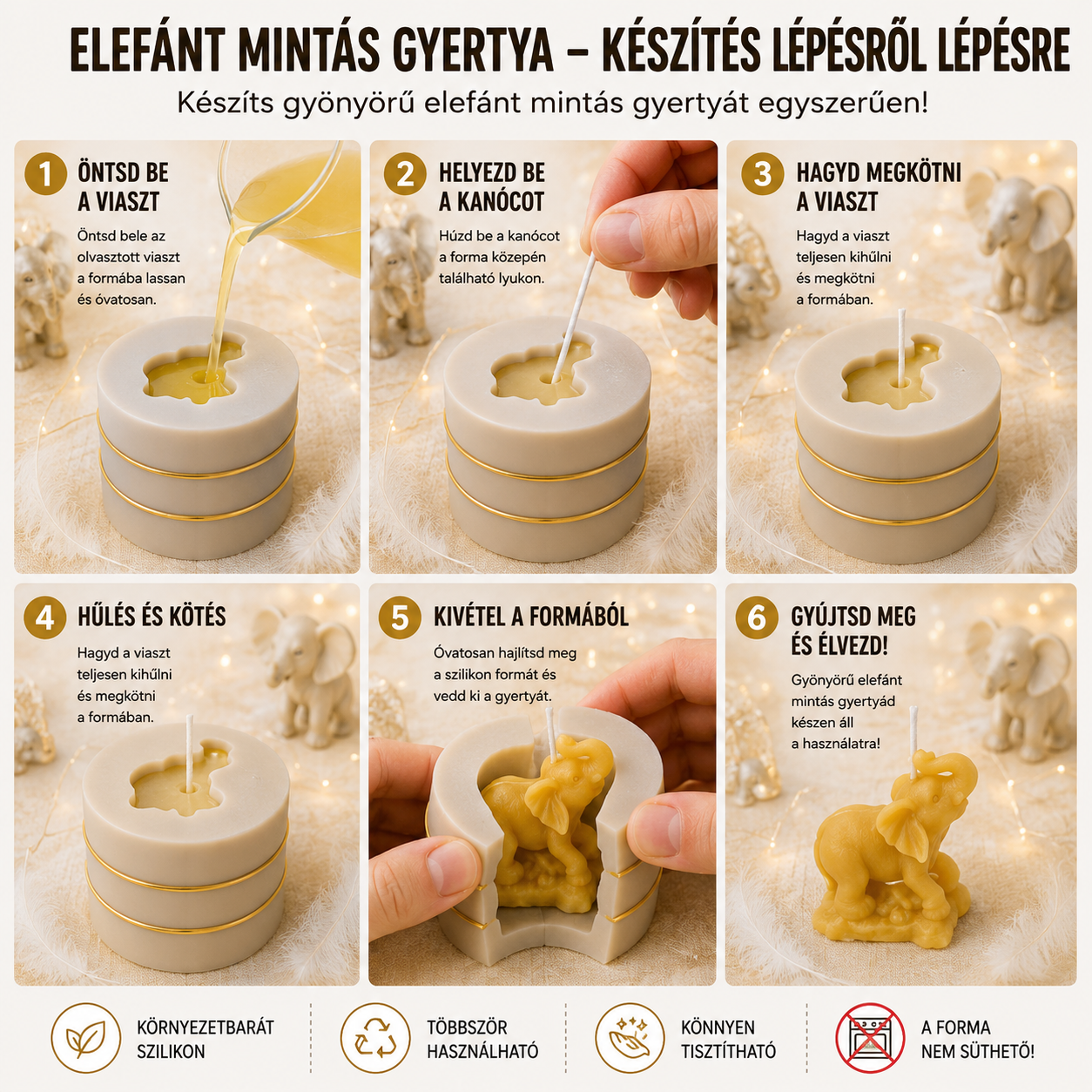 Elefánt szilikon gyertyaöntő forma – Profiszilikon Elefánt szilikon gyertyaöntő forma – Profiszilikon