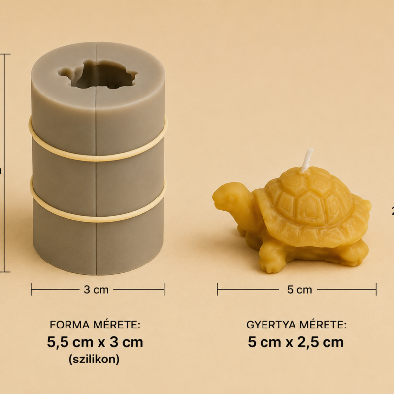 Teknősbéka szilikon gyertyaöntő forma – Profiszilikon