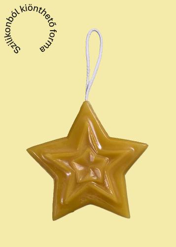 Szerencsecsillag akasztós dísz szilikon forma – Profiszilikon