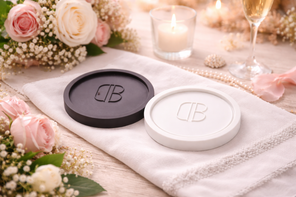 Egyedi epoxi alátét szilikon forma – esküvői kollekció