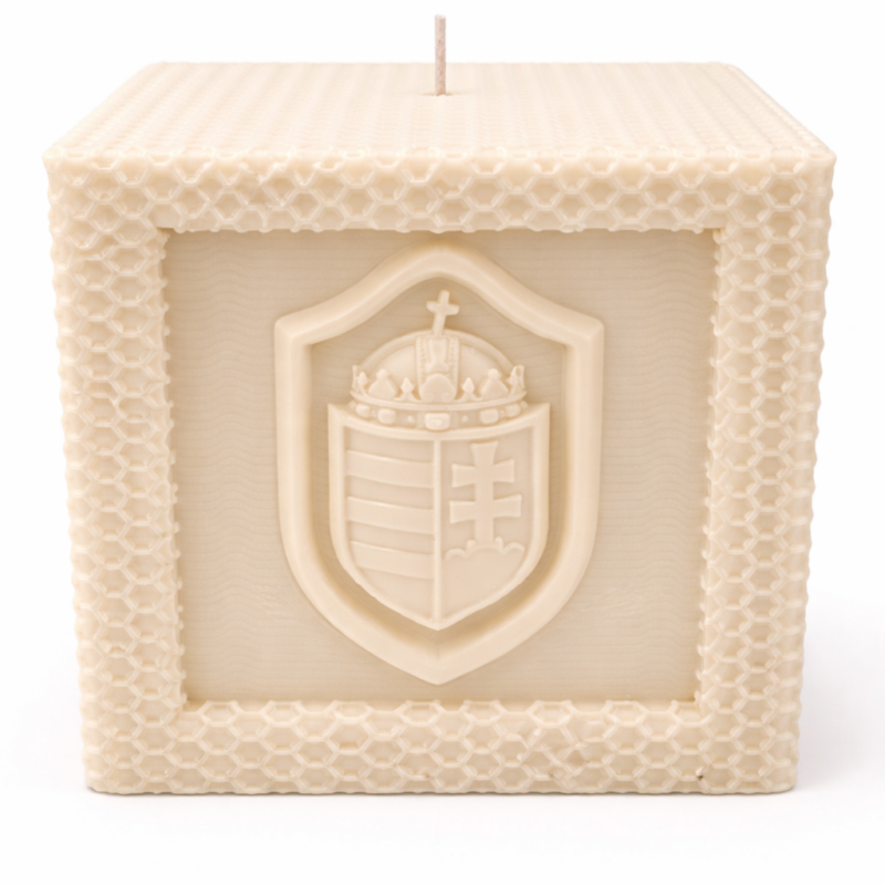 címeres méhsejtes szilikon öntőforma magyar mintás kocka gyertya készítéshez