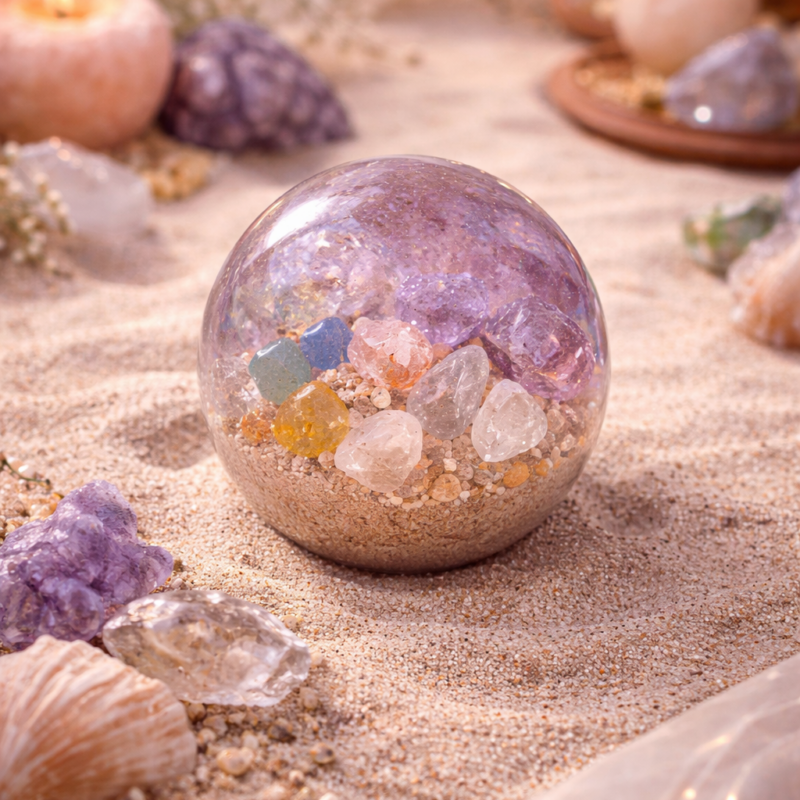 gömb szilikon epoxi öntőforma kristályos dekor készítéshez áttetsző gömb forma