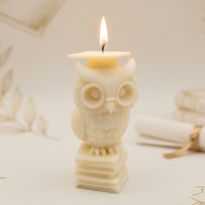 diplomás bagoly szilikon öntőforma gyertya készítéshez ballagási ajándék bagoly figura